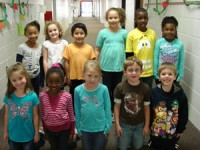First Grade:  Back Row: (L-R)-Trinity Colbert, Ashton Berry, Daniel Diaz, Raven Harris, Omarion Pace, Aalanah Jones  Front Row: (L-R)-Elyssa Liechty, Kaiya Williams, Delaney White, Sam Wallis, Bobby Davis