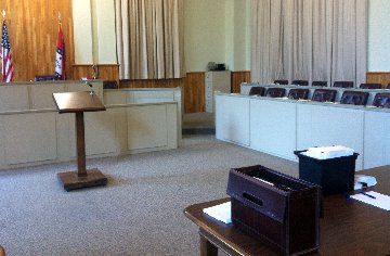 courtroom jury box trial