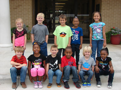 DC Kindergarten Star Student of the Month for September     Back Row from Left: Presley Withers, Gregory Berryman, Jeremiah Bodiford, Krislyn Milton, Kazyria Simpson Front Row from Left: Brody Cater, Kennedi Lambert, Colton Vallun, Aiden Everett, Cooper Caldwell, Nyema Jackson