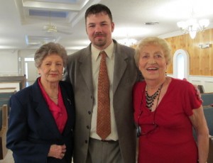 Mrs. Terrel (Rubye) Spencer, Oldest Member, 90 Rev. Reuel Cruce, Pastor Mrs. Mildred Brown, daughter of founding members Rev. Herman A. and Effie Johnson