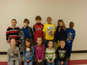 2nd Grade Star Students Back Row (L to R)Chase Bray, James Gulledge, Paxton Ellis, JoKovi Evans, Ana Clare Muniz, Gavin Trotter Front Row (L to R)Bailey Chilldress, Sara Bostian, Andy Abney, Destinee Collins, Blake Gibson