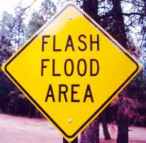 Flash flood flooding