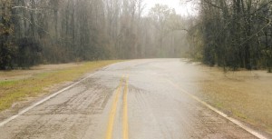 Sections of Highway 138 (Winchester Road) are already underwater.