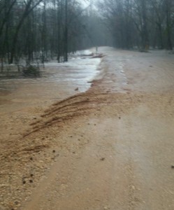 Florence Road is closed, north of the Cut Off Creek area.