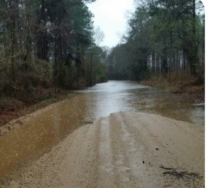 Dickson Road, shown here, & HWY 278 East have been added to the list of FLOODED ROADS