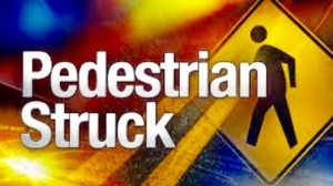 Pedestrian struck by a car