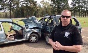 Wesson,  explaining the scene of a Snapchat/text based car crash mock fatality, performed for MHS students in May. 