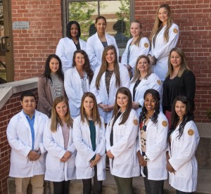 Pictured from left are (first row) Hernan Mondragon of Montrose, Hannah Murry of Stuttgart, Abby Searcy of Wilmar, Ashley Guffey of Star City, Kya Standford of Grand Prairie, Tex., Anjernique Young of Monticello, (second row, from left) Rebecca Rook of Warren, Jade Grice of Warren, Madison Kelley of Monticello, Corrie Ferrell of Tillar, Holly Rosegrant of Monticello, (top row, from left) Kira Gray of Dermott, Alyssa Zeman of Stuttgart, Christa Wisenor of Fordyce, and Laura Harper of Bastrop, La.