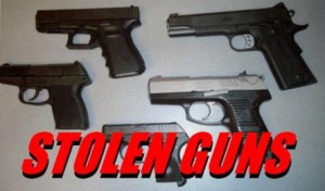 Stolen guns pistols shotguns rifles file photo