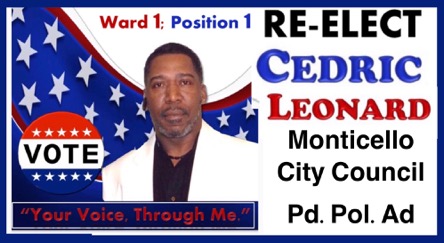 Re-elect Cedric Leonard, City Council, Ward 1, Position 1 ...