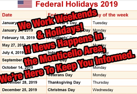 We Work Weekends Holidays