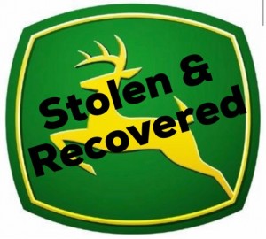 John Deere stolen and recovered