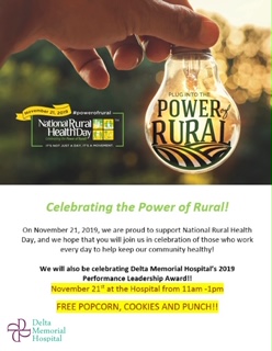 Rural Health Flyer Popcorn and cookies