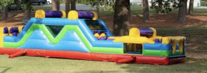 Sue Burgess Baptist bounce house obstacle course