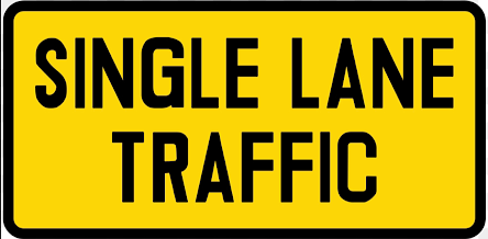 One single lane traffic 1