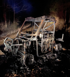 Burned fire ATV