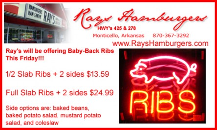 Ray's, Serving Ribs Again This Friday