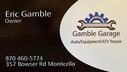 Gamble Garage - Auto/Equipment/ATV Repair, on Bowser Rd.