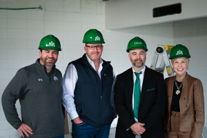 On March 18, 2022, Jeff Weaver (UAM vice chancellor for advancement and chief of staff), Rep. Jeff Wardlaw, Dr. Michael Blazier (dean of the UAM College of Forestry, Agriculture & Natural Resources) and Dr. Peggy Doss, (UAM chancellor), toured the renovations in the UAM Agriculture Building on the Monticello campus.