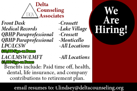 Delta Counseling Associates, Now Hiring