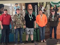 Bentley Stout. Sy Lanthrip, Adrien Ratliff, and William Lessie 2nd in Hunting Skills
