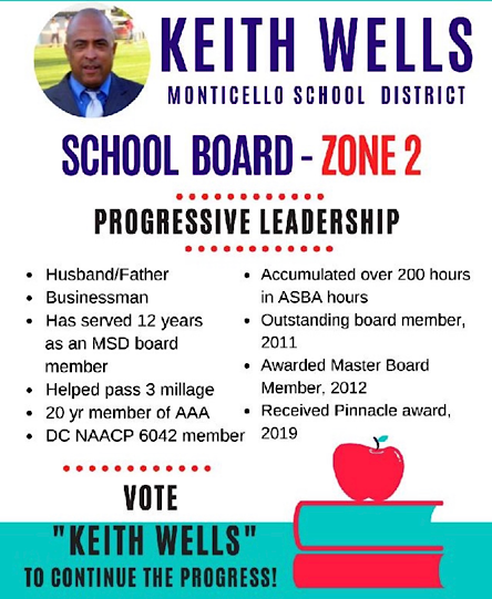 VOTE "KEITH WELLS" TO CONTINUE THE PROGRESS!