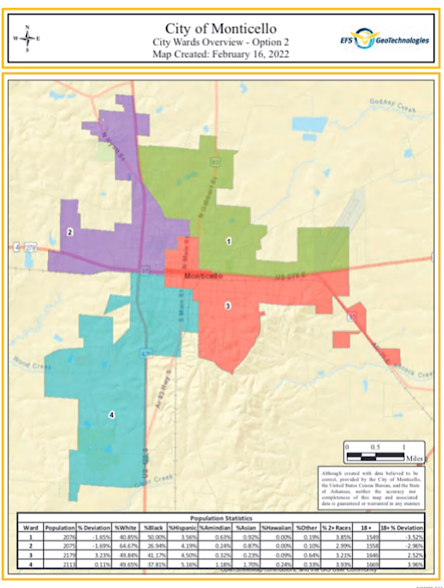 Monticello city ward boundaries 2022