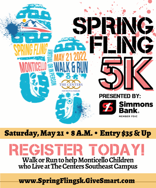 Spring Fling 5k Ad - Monticello Live (500 × 600 px)