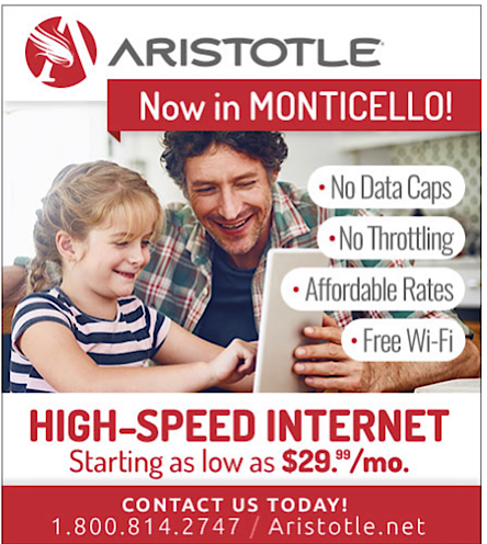 ARISTOTLE, Now in Monticello, Wi-Fi, HIGH-SPEED INTERNET