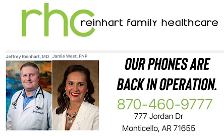 Reinhart Family Healthcare Phones are back in Service .