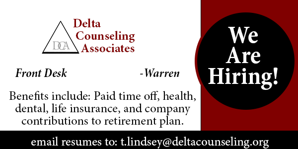 Delta Counseling Looking To Hire In Warren Office