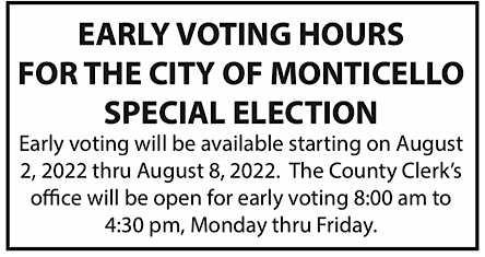 Early Vote Box can be published Tuesday Aug. 2
