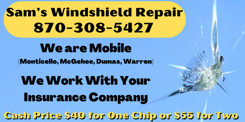 Sam's Windshield Repair Single Center Ad (500 × 250 px)