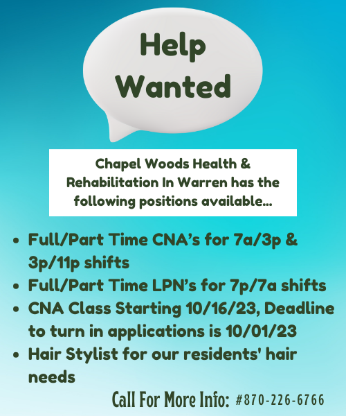Chapel Woods Help Wanted Ad September 26, 2023(500 × 600 px)