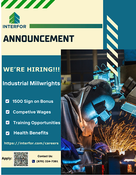 INTERFOR Is Hiring Industrial Millwrights