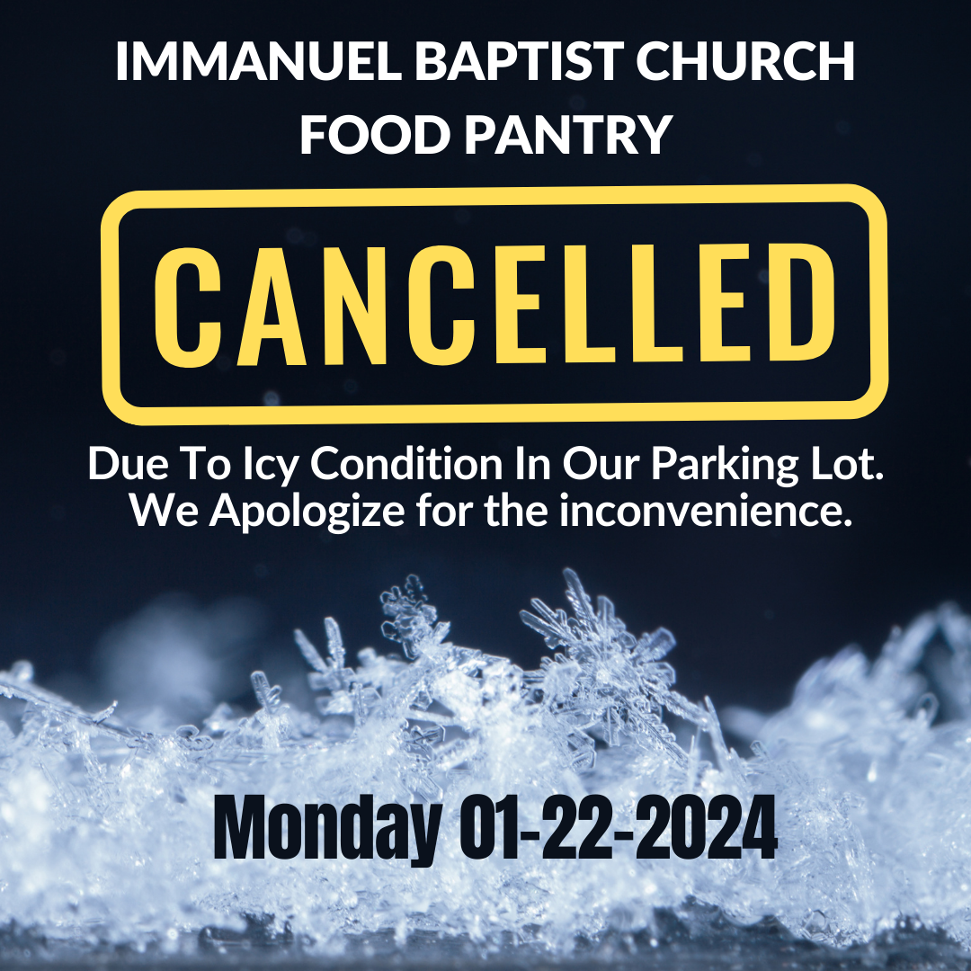 IBC Food Pantry Cancelled 01-22-24