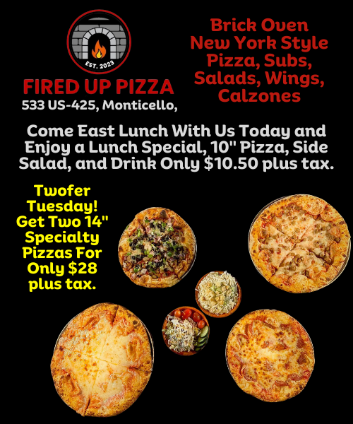 Fired Up Pizza Lunch & Twofer Tuesday